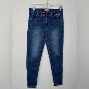 Butt I Love You Wax Jean Dark Blue Cotton Blend Skinny Jeans Size 7